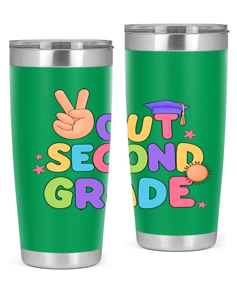 Peace Out 2nd Grade Peace 18#- second grade- Tumbler