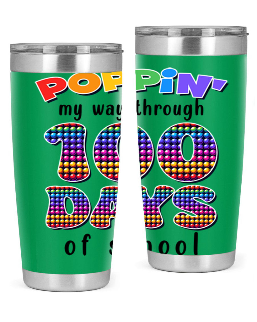 Poppin My Way Through 100 53#- 100 days of school- Tumbler