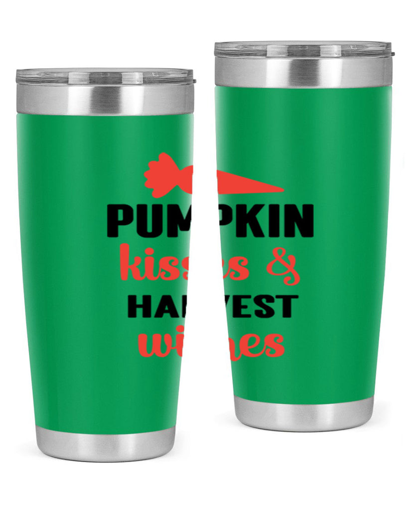 Pumpkin kisses harvest wishes 524#- fall- Tumbler
