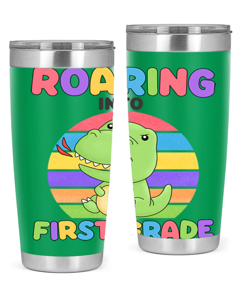 Roaring to 1st Grade Trex 2#- 1st grade- Tumbler