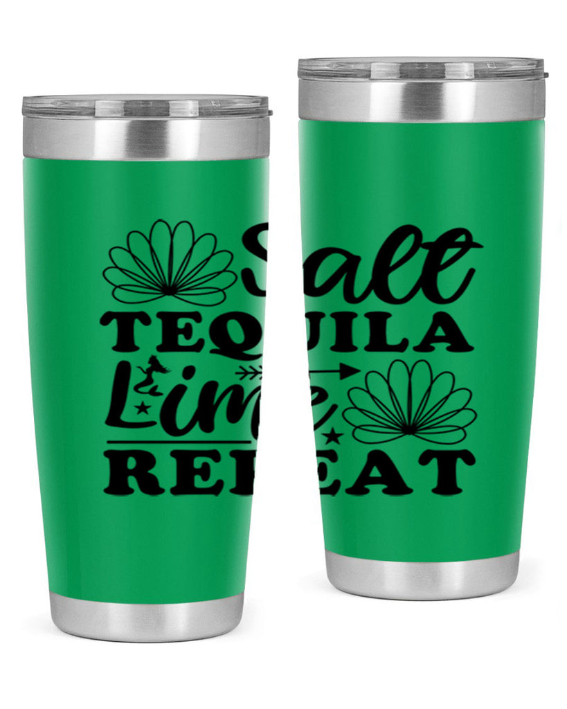 Salt Tequila Lime Repeat 557#- mermaid- Tumbler