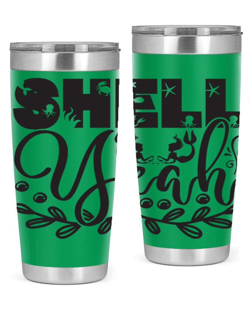 Shell yeah 595#- mermaid- Tumbler