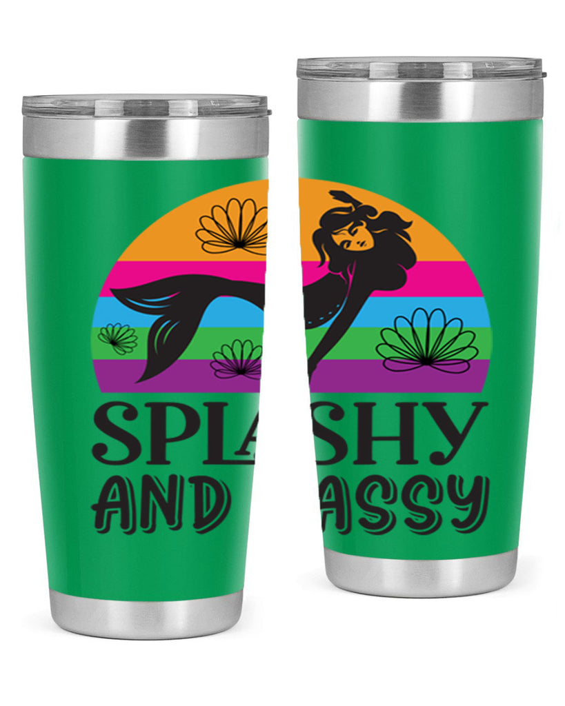 Splashy and sassy 623#- mermaid- Tumbler