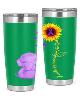 Sunflower Alzheimer Awareness shirt I Will Remember For You 215#- alzheimers- Tumbler