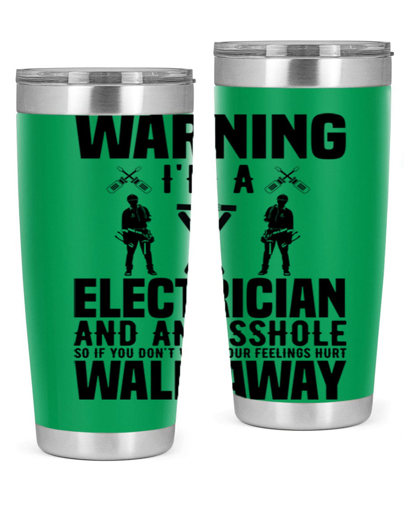 Warning Style 4#- electrician- tumbler