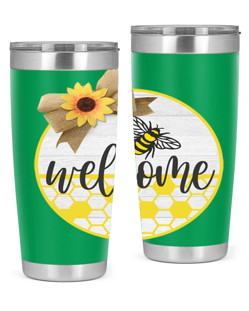 Welcome Bee and hive Mockup566#- spring- Tumbler