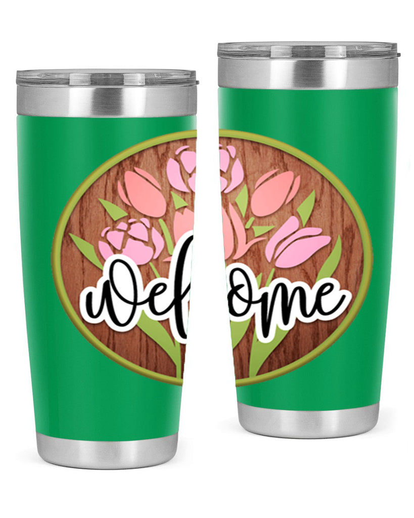 Welcome flowers bouquet Mockup570#- spring- Tumbler