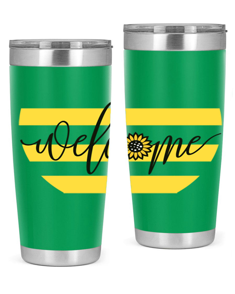 Welcome with sunflower592#- spring- Tumbler