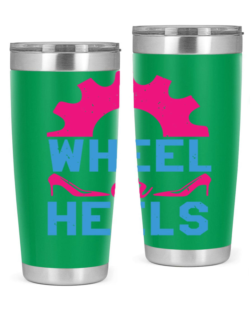 Wheel or Heels Style 8#- baby shower- tumbler