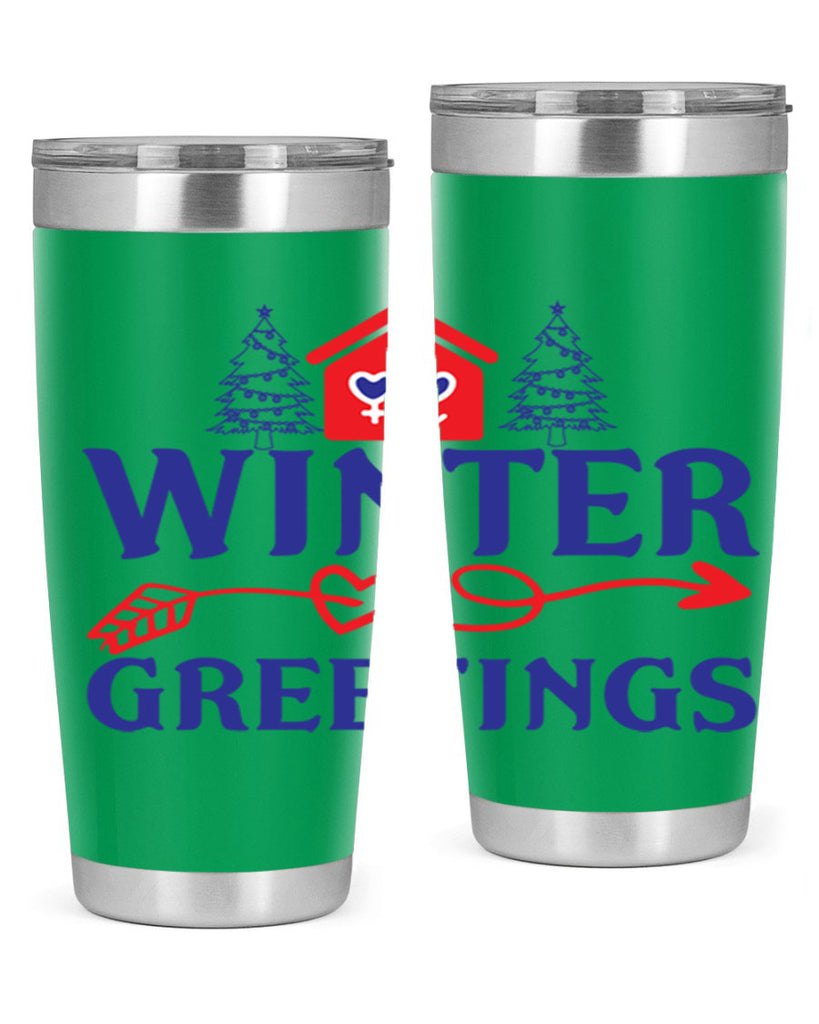 Winter Greetings 551#- winter- Tumbler