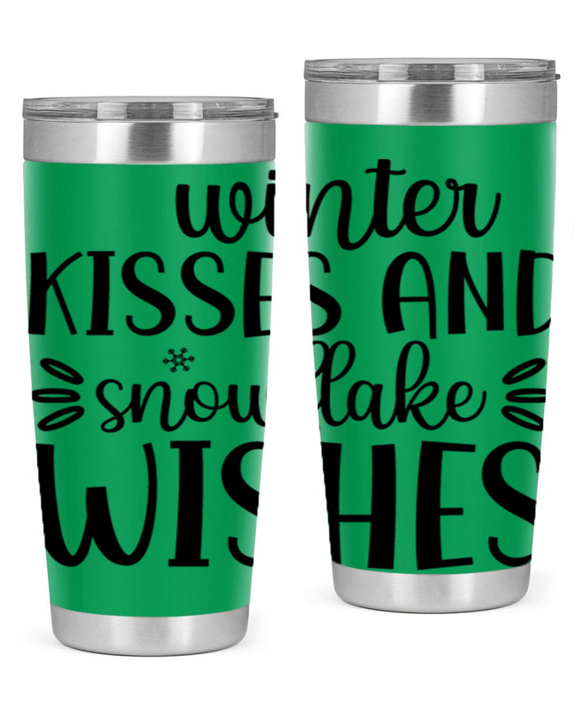 Winter Kisses And Snowflake Wishes517#- winter- Tumbler