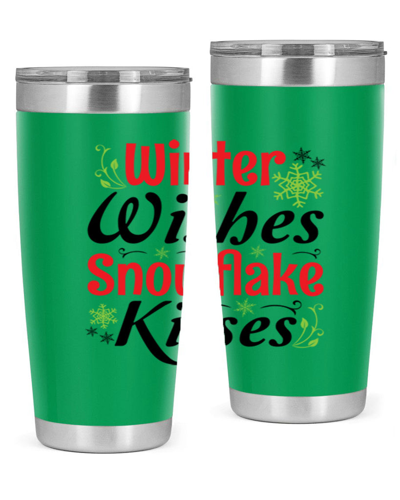 Winter Wishes Snowflake Kisses 568#- winter- Tumbler