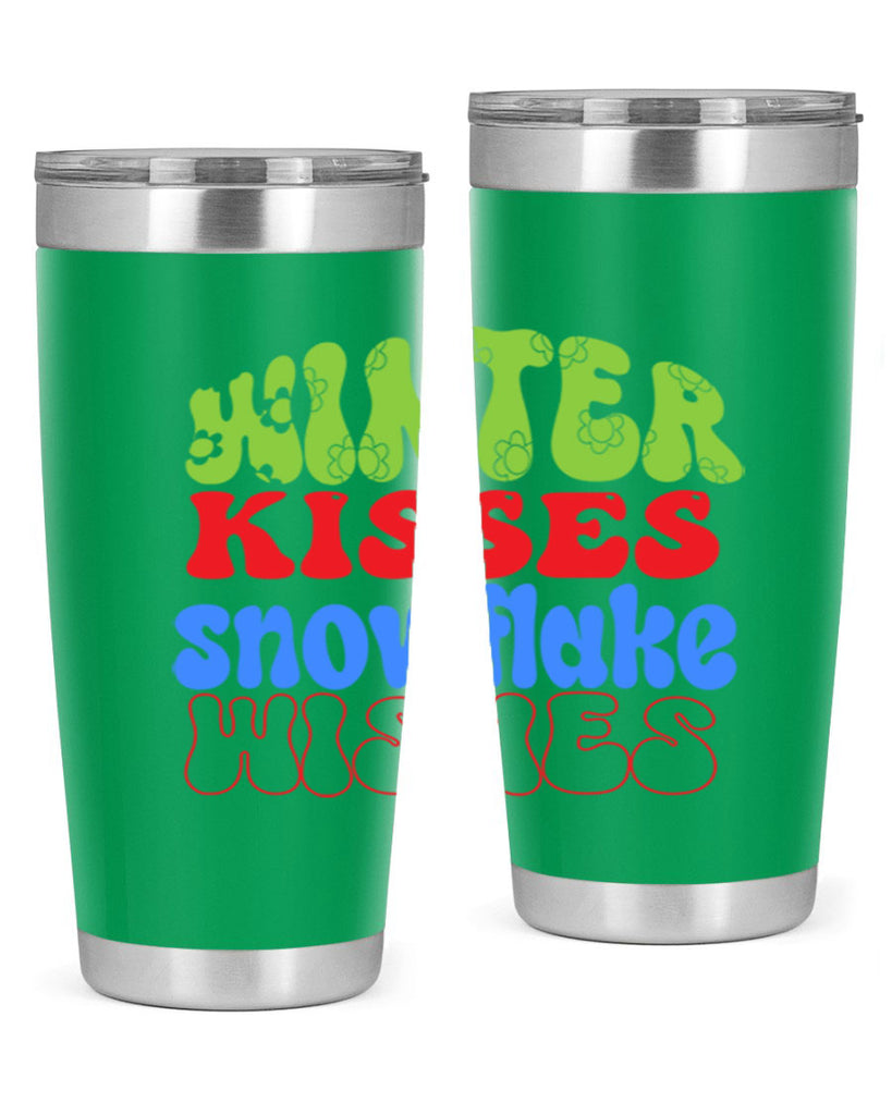 Winter kisses snowflake wishes 520#- winter- Tumbler