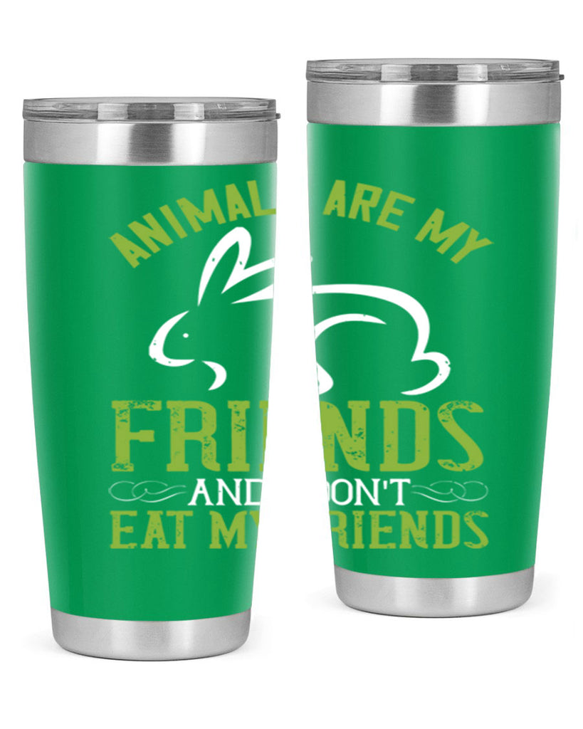 animals are my friends and i dont eat my friendss 104#- vegan- Tumbler