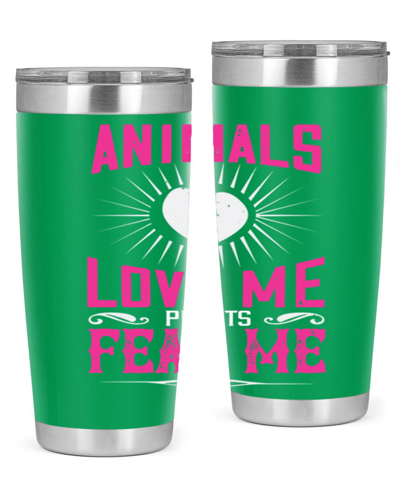 animals love me 102#- vegan- Tumbler