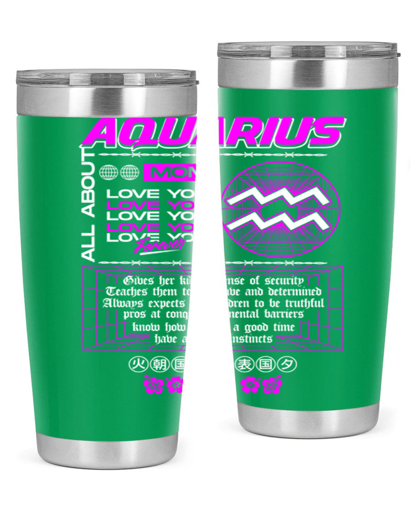 aquarius 86#- zodiac- Tumbler