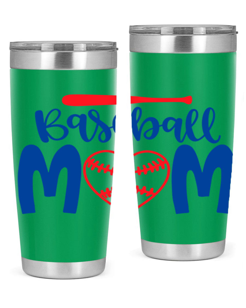 baseball mom 278#- mom- Tumbler