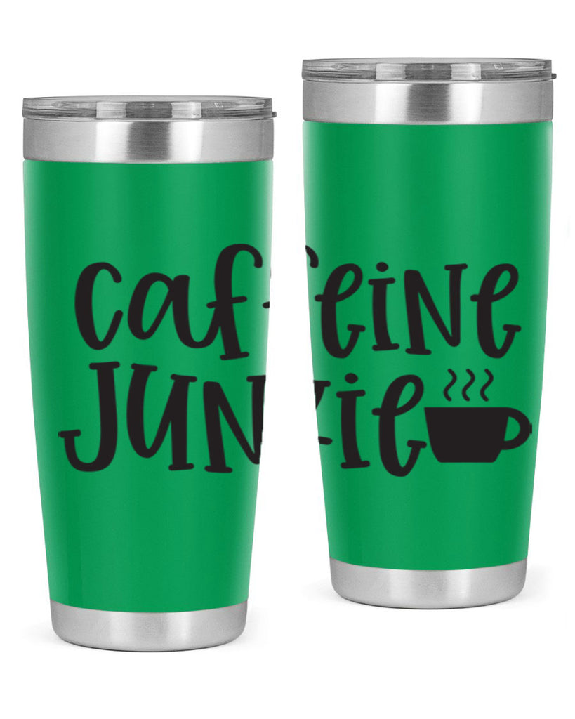 caffeine junkie 412#- mom- Tumbler