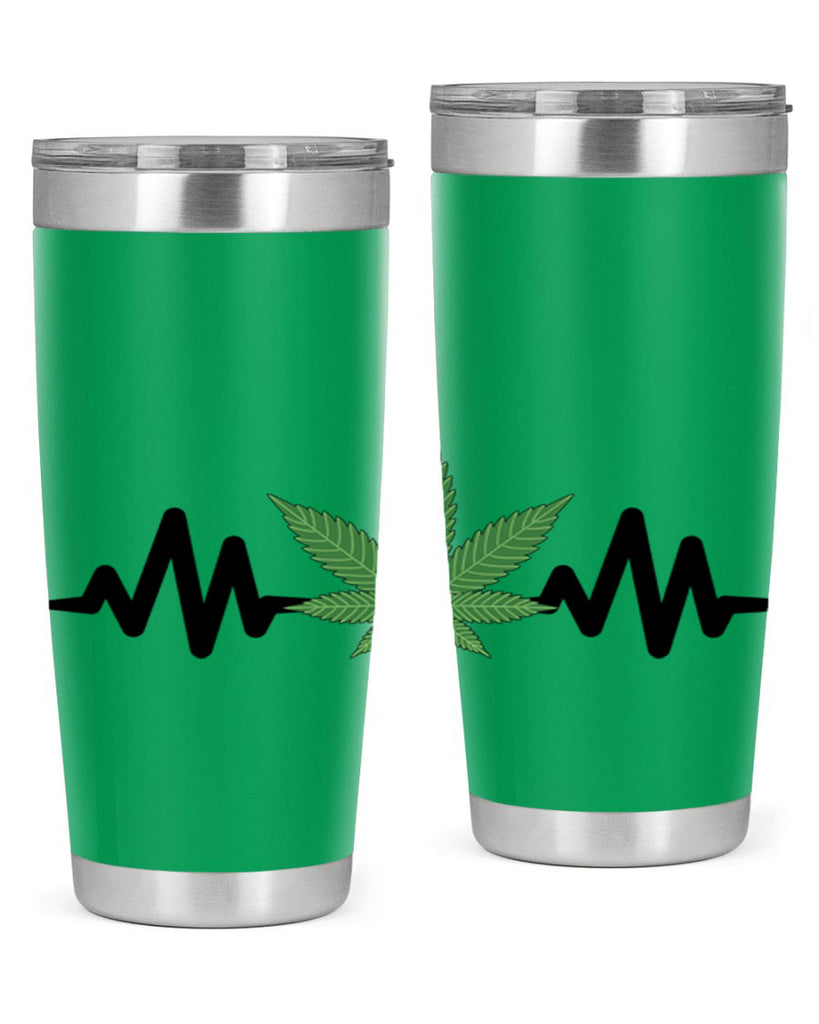 cannabis heartbeat 46#- marijuana- Tumbler