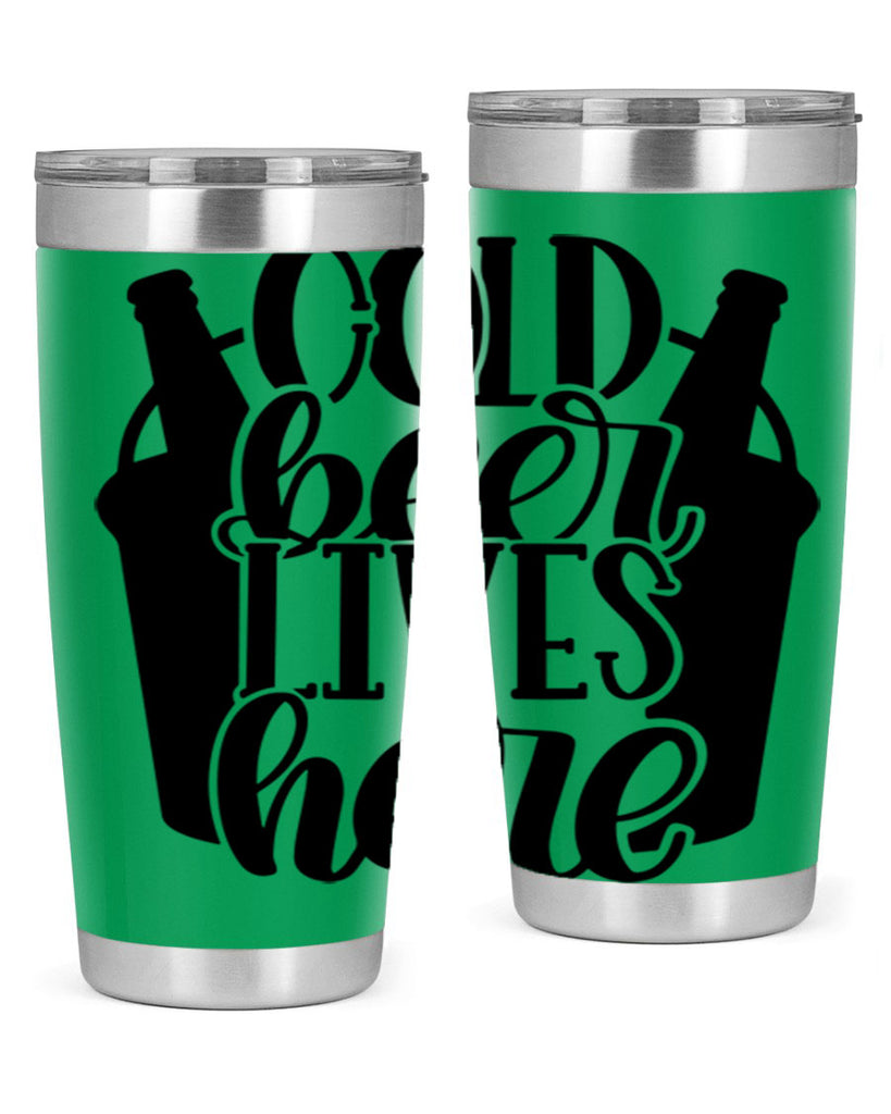 cold beer lives here 43#- beer- Tumbler