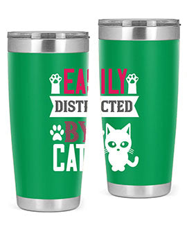 easily distracted by cats Style 47#- cat- Tumbler