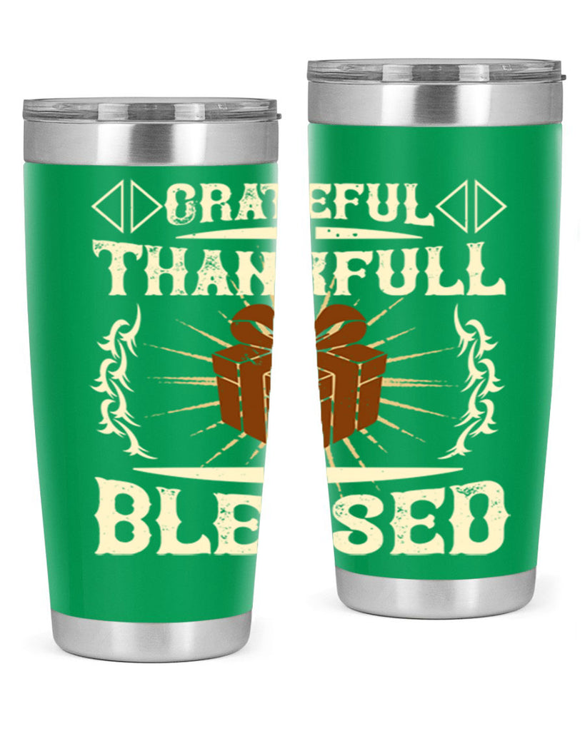 grateful thankfull blessed 40#- thanksgiving- Tumbler