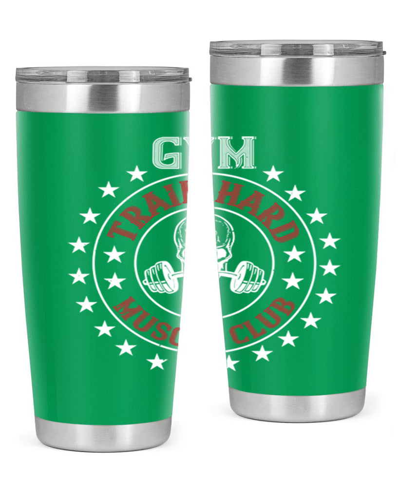 gym train hard mucle club 95#- gym- Tumbler