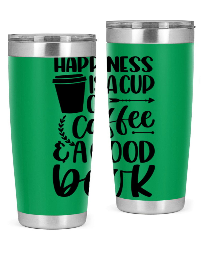 happiness is a cup of coffee 39#- reading- Tumbler