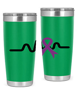 heartbeat with alzheimers cancer 155#- alzheimers- Tumbler