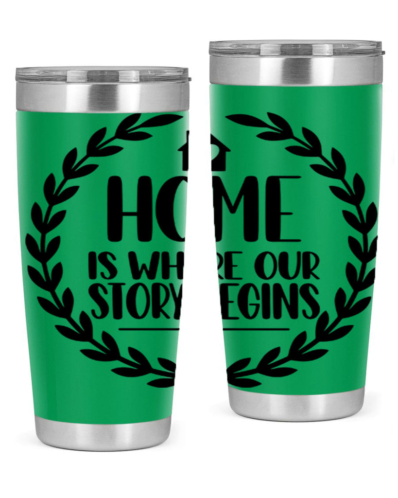 home is where our story begins 12#- home- Tumbler