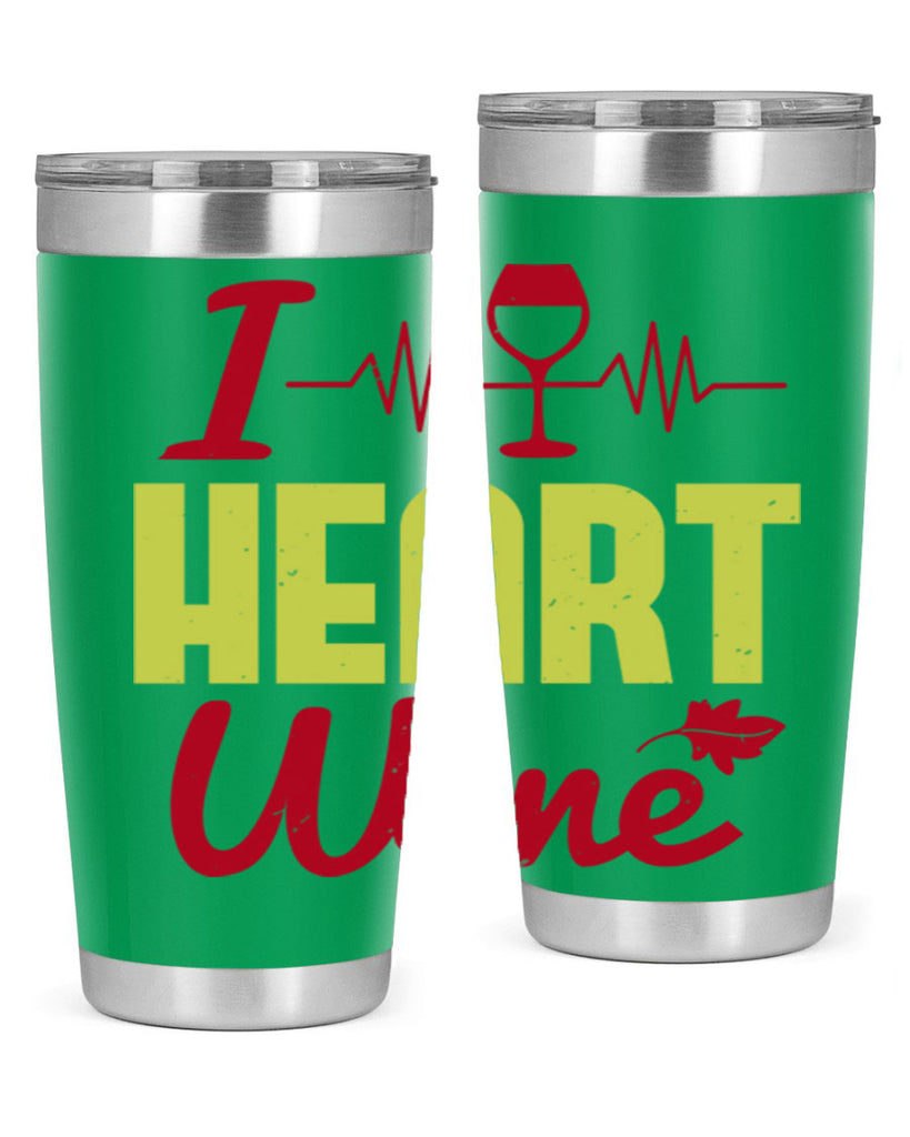 i heart wine 211#- wine- Tumbler