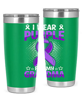 i wear purple for grandma 171#- alzheimers- Tumbler