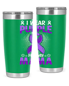 i wear purple for mama 173#- alzheimers- Tumbler