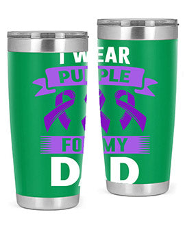 i wear purple for my 187#- alzheimers- Tumbler