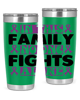 in this family no one fights alone 188#- alzheimers- Tumbler