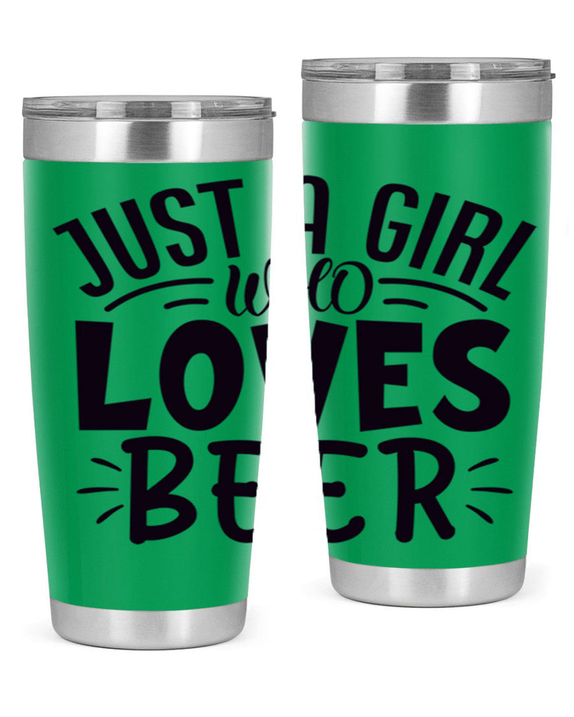 just a girl who loves beer 125#- beer- Tumbler