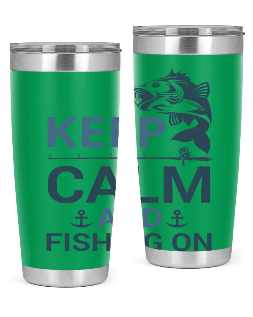 keep calm 65#- fishing- Tumbler