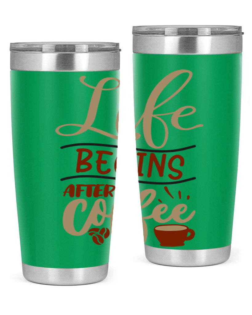 life begins after coffee 210#- coffee- Tumbler