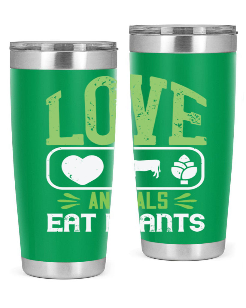 love animals eat plants 33#- vegan- Tumbler