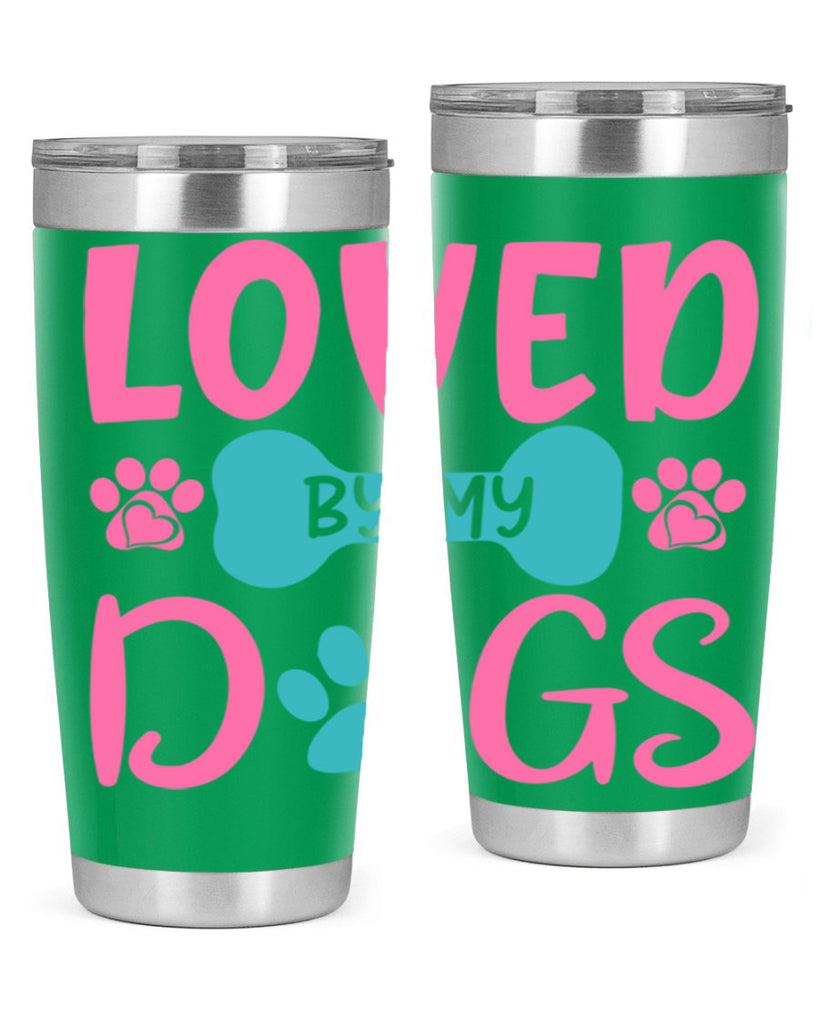 loved by my dogs 327#- mom- Tumbler