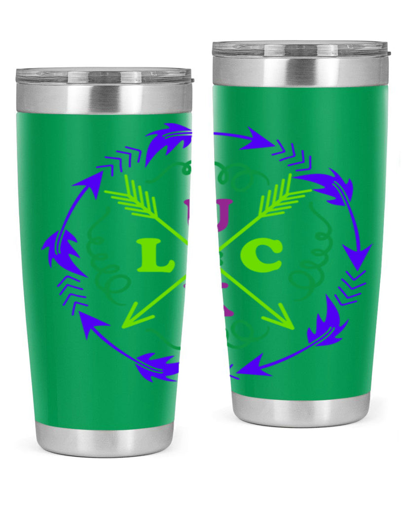 luck 17#- mardi gras- Tumbler