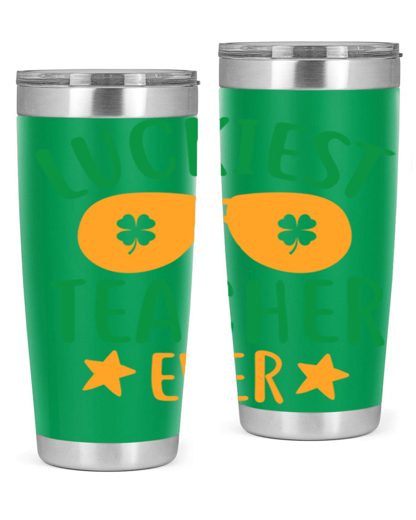 luckiest teacher ever 13#- mardi gras- Tumbler