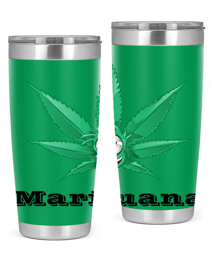 marijuana happy face 199#- marijuana- Tumbler