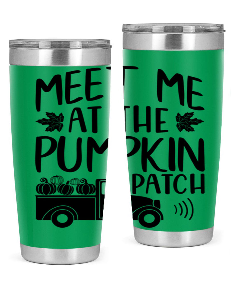 meet me at the pumpkin patch 423#- fall- Tumbler