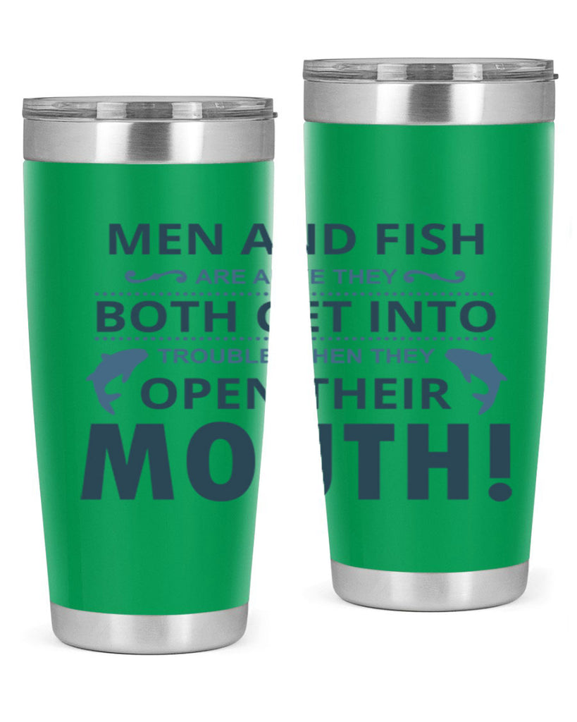 men fish 52#- fishing- Tumbler