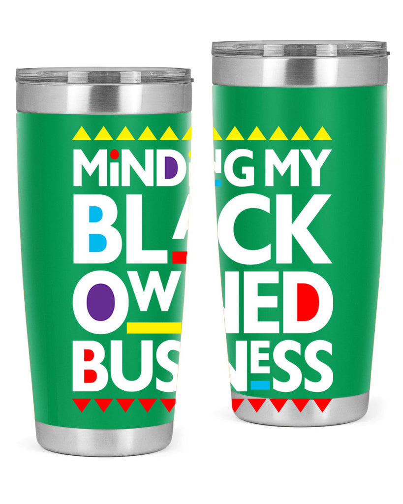 minding my black ownedbusiness 68#- black words phrases- Cotton Tank