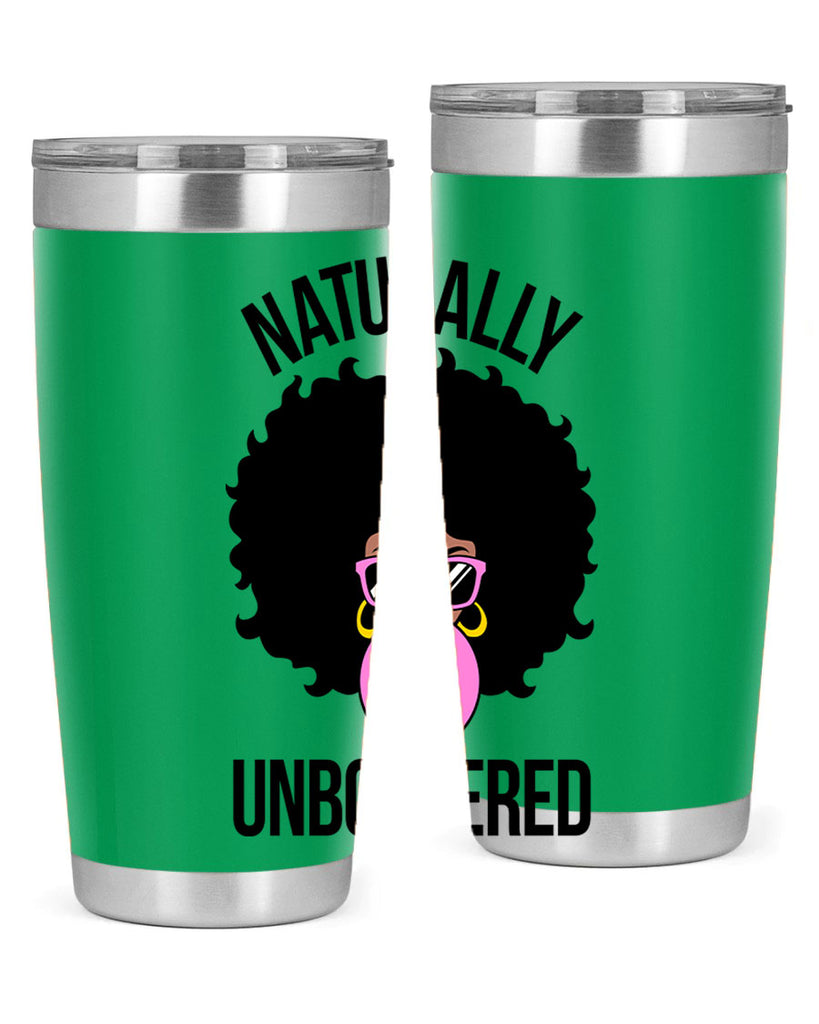 naturally unbothered afro woman 64#- black words phrases- Cotton Tank