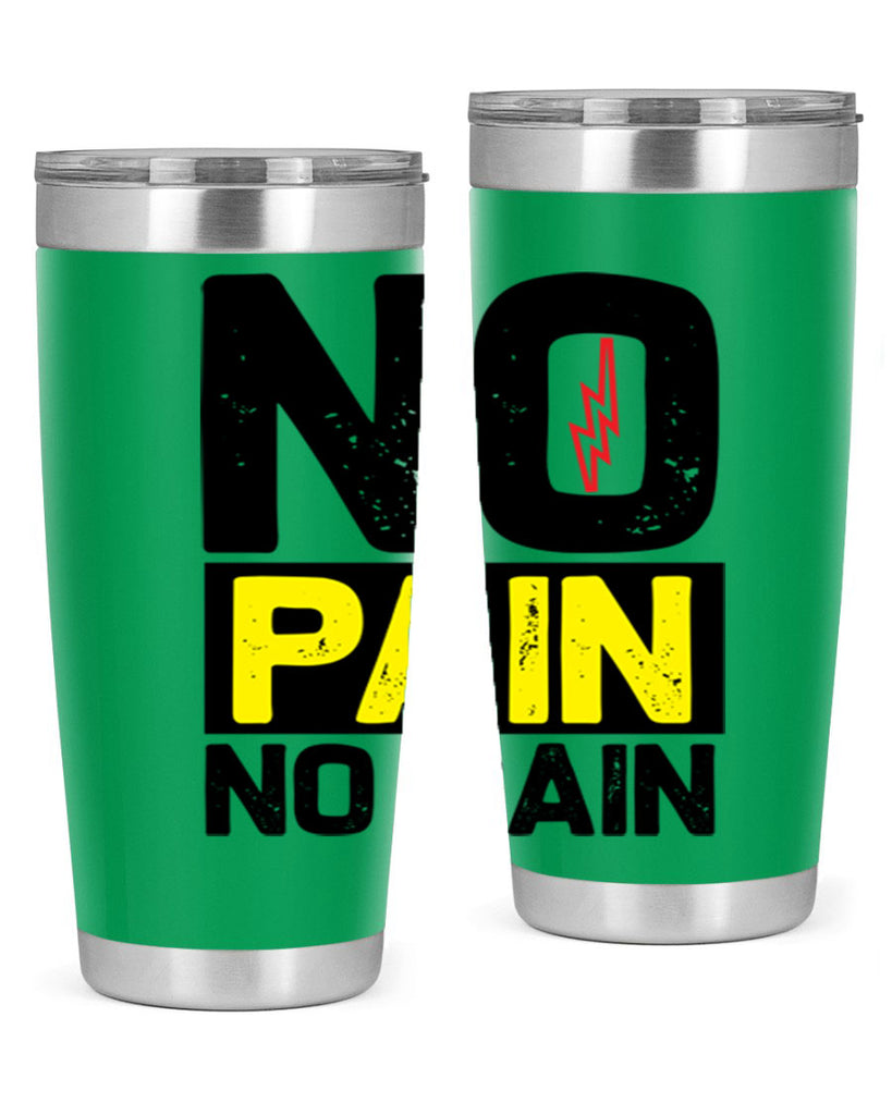 no pain no gain 5#- gym- Tumbler