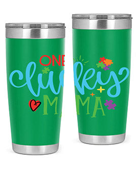 one lucky mama Style 33#- autism- Tumbler