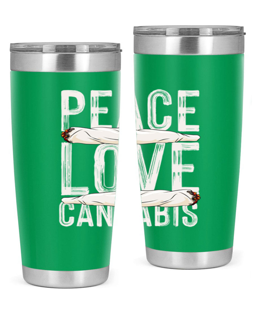 peace love cannabis 216#- marijuana- Tumbler